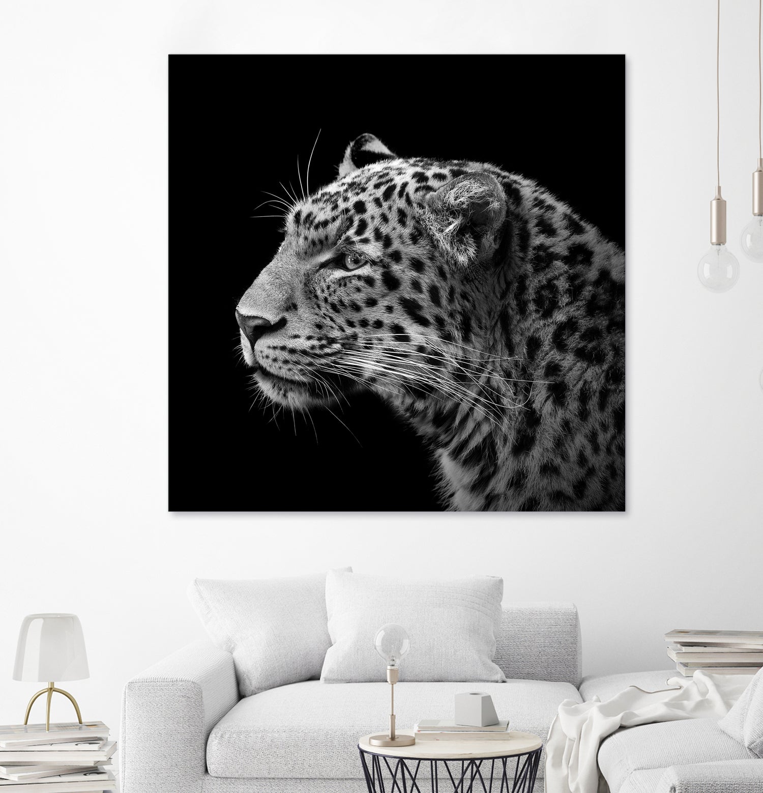 Leopard in black and white by Lukas Holas on GIANT ART - black photo manipulation