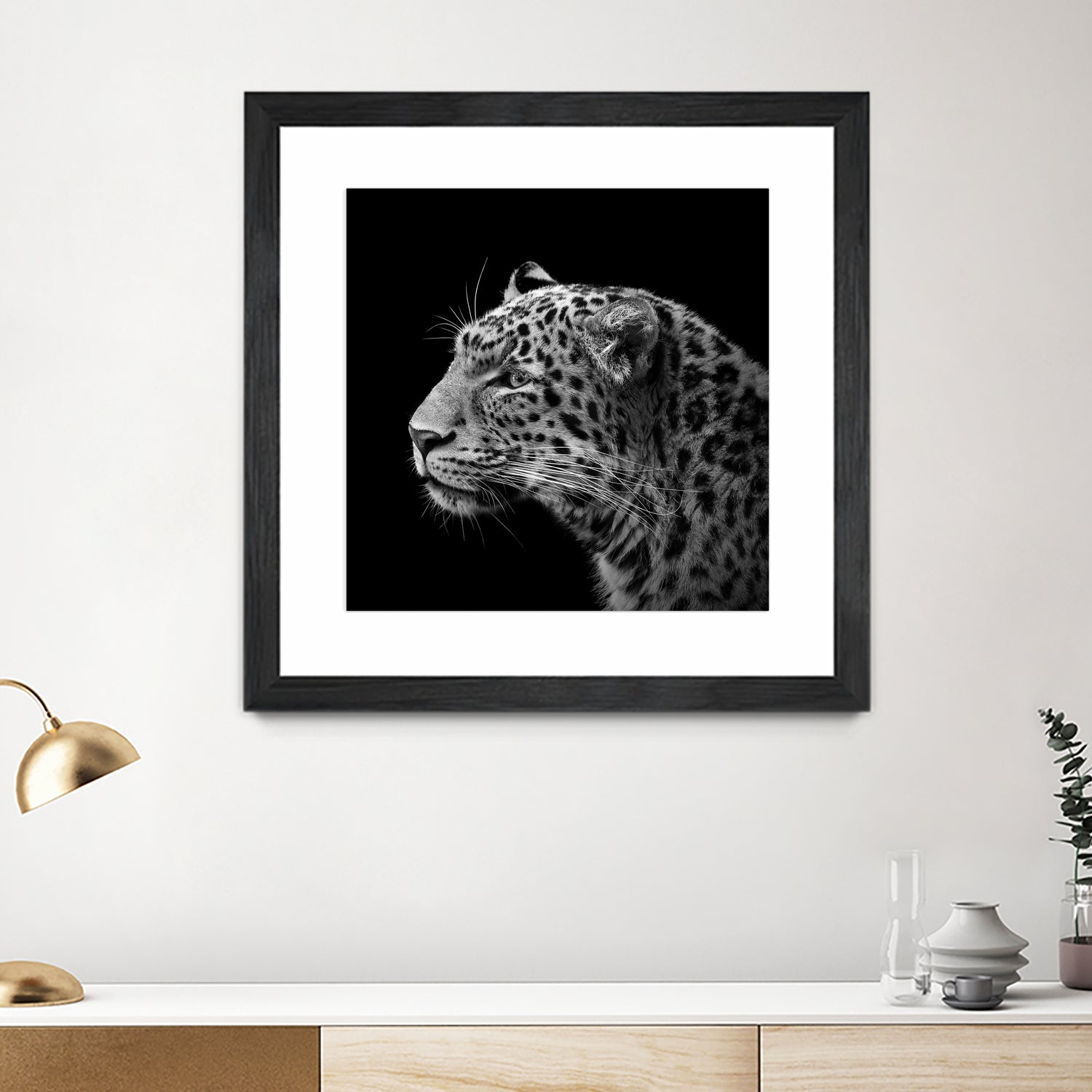 Leopard in black and white by Lukas Holas on GIANT ART - black photo manipulation