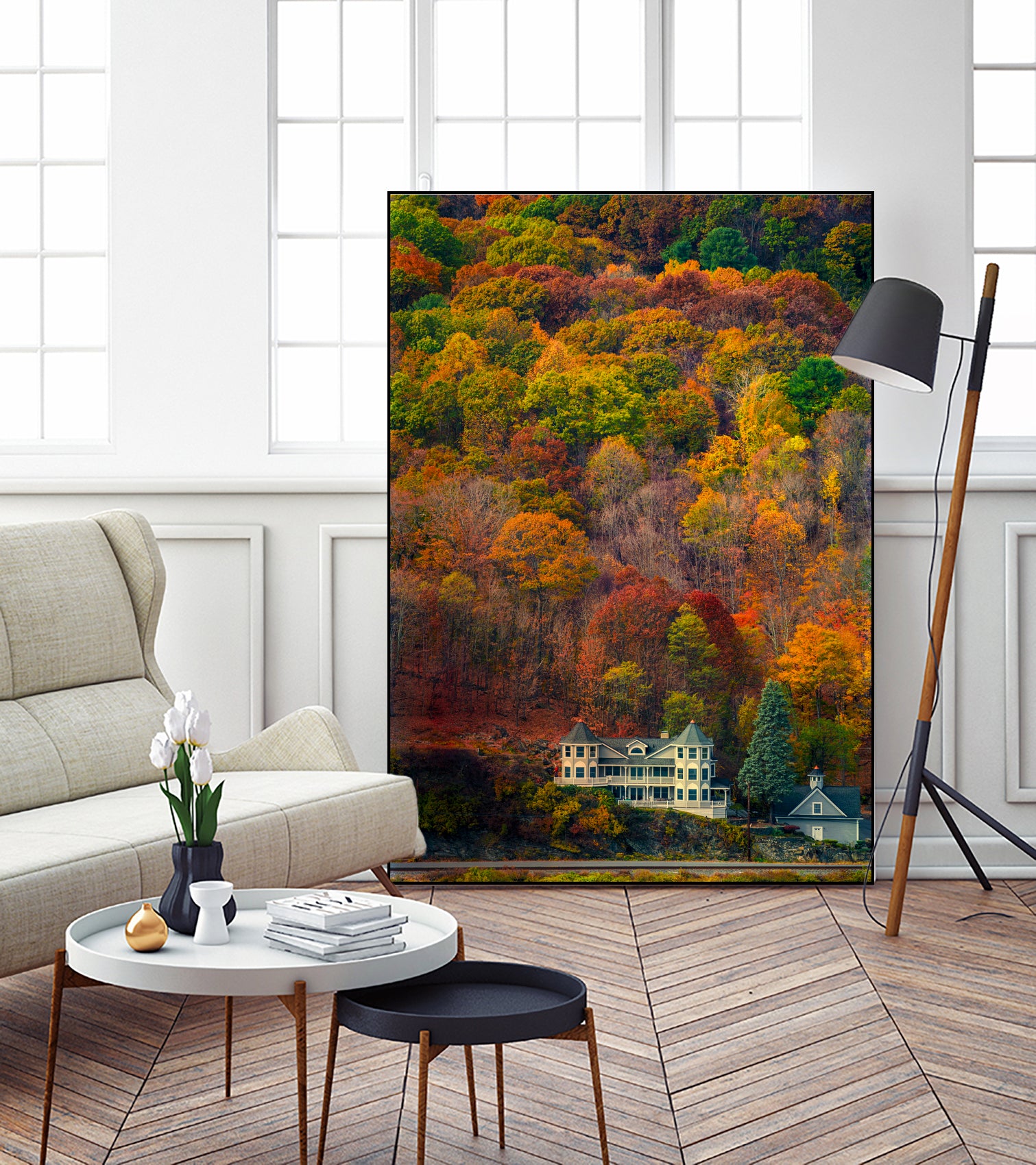 Highland House by Chris Lord on GIANT ART - orange digital painting