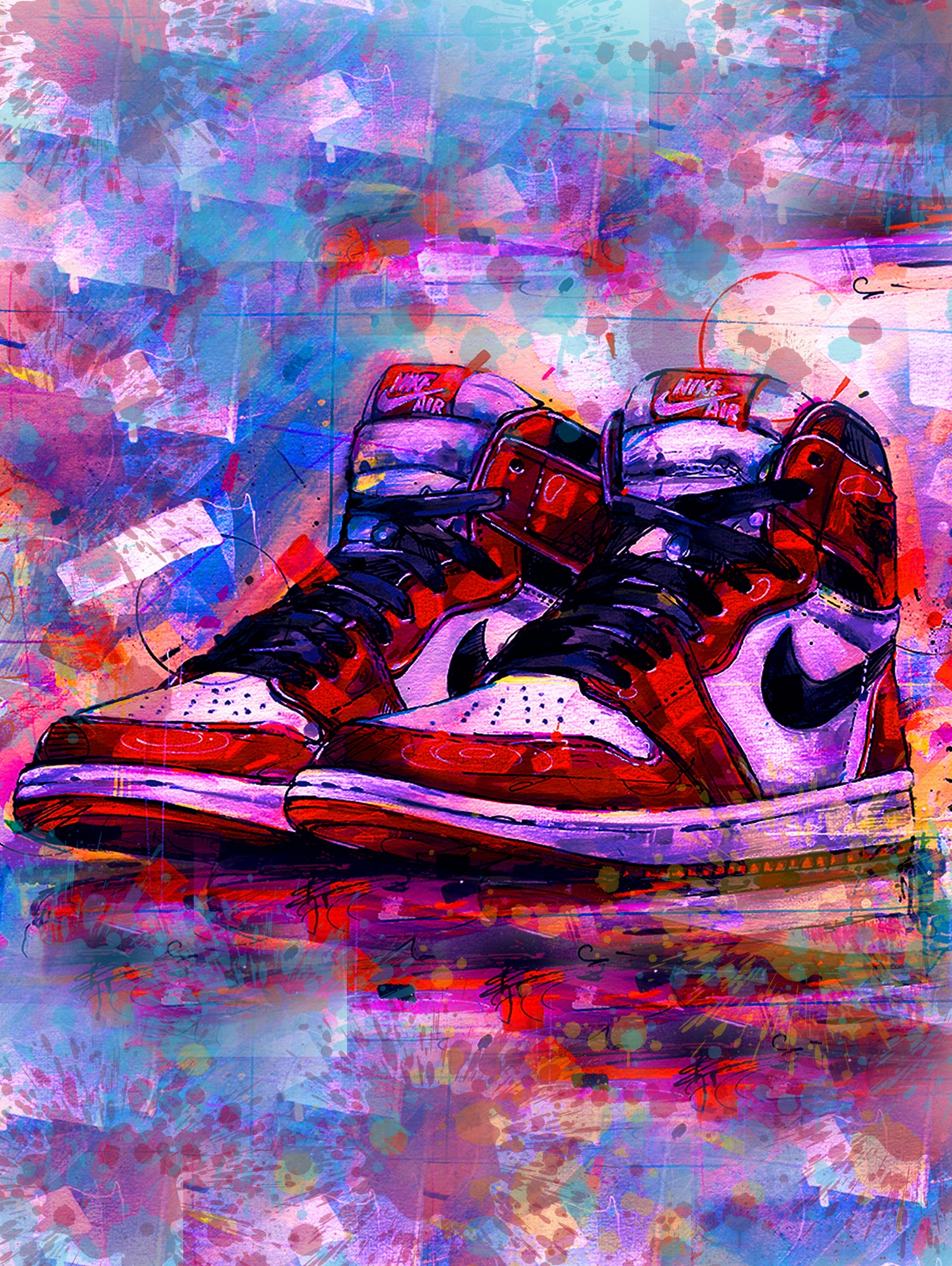 Sneakers Air Jordan by Septiyan Nugroho on GIANT ART - white digital painting