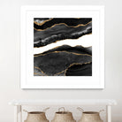 Black & Gold Agate Texture 08 by Isabel Muñoz on GIANT ART - black digital painting