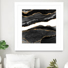 Black & Gold Agate Texture 08 by Isabel Muñoz on GIANT ART - black digital painting