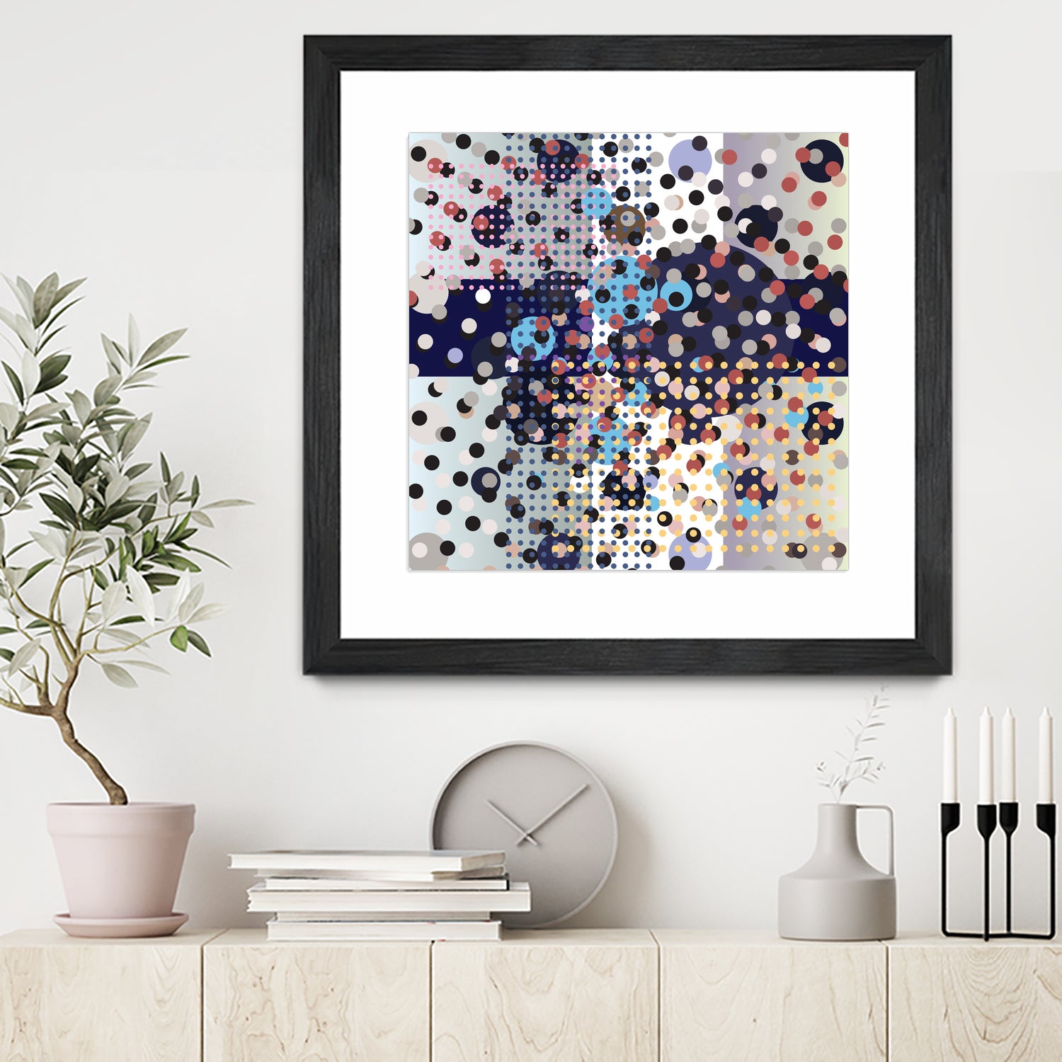 Polka Dot Composition by Anna Khokhlova on GIANT ART - gray digital drawing