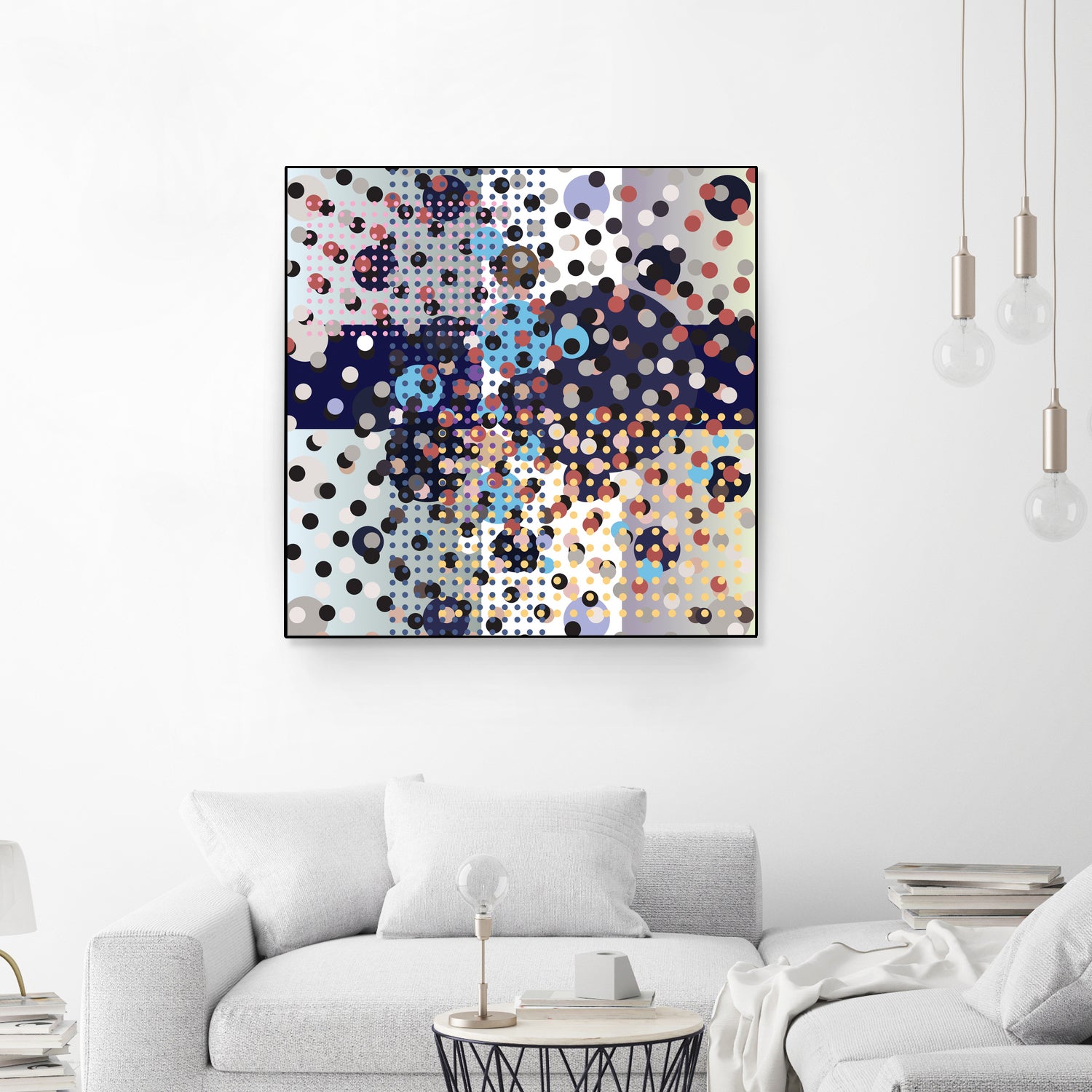 Polka Dot Composition by Anna Khokhlova on GIANT ART - gray digital drawing