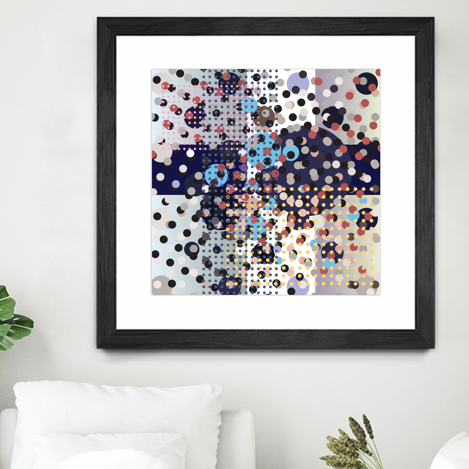 Polka Dot Composition by Anna Khokhlova on GIANT ART - gray digital drawing