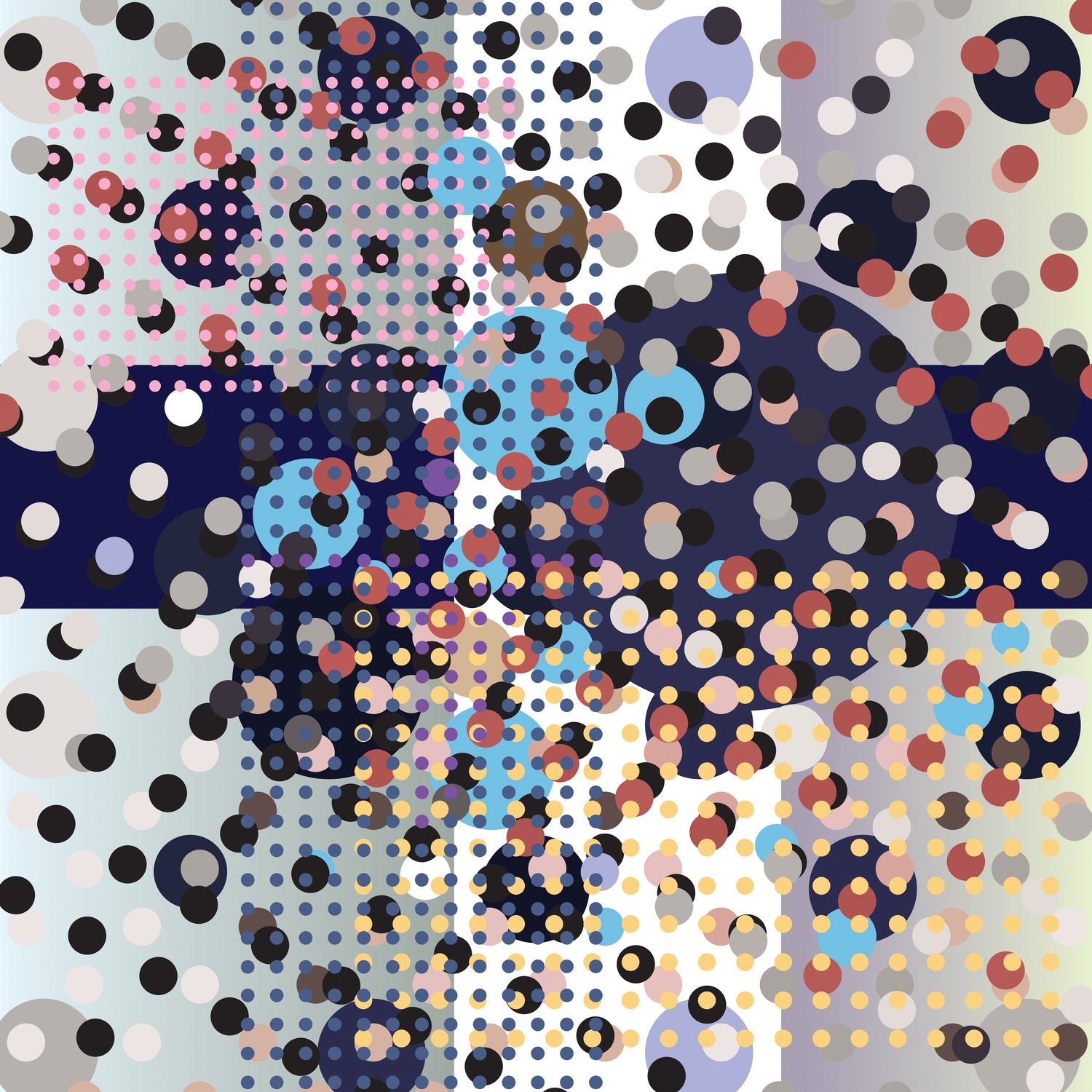 Polka Dot Composition by Anna Khokhlova on GIANT ART - gray digital drawing