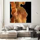 Orange Gold Agate Texture 03 by Isabel Muñoz on GIANT ART - orange digital painting