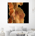 Orange Gold Agate Texture 03 by Isabel Muñoz on GIANT ART - orange digital painting