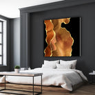 Orange Gold Agate Texture 03 by Isabel Muñoz on GIANT ART - orange digital painting