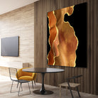 Orange Gold Agate Texture 03 by Isabel Muñoz on GIANT ART - orange digital painting