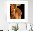 Orange Gold Agate Texture 03 by Isabel Muñoz on GIANT ART - orange digital painting