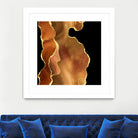 Orange Gold Agate Texture 03 by Isabel Muñoz on GIANT ART - orange digital painting