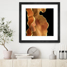 Orange Gold Agate Texture 03 by Isabel Muñoz on GIANT ART - orange digital painting