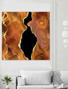 Orange Gold Agate Texture 04 by Isabel Muñoz on GIANT ART - orange digital painting