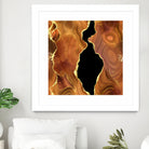 Orange Gold Agate Texture 04 by Isabel Muñoz on GIANT ART - orange digital painting