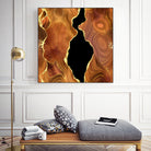 Orange Gold Agate Texture 04 by Isabel Muñoz on GIANT ART - orange digital painting