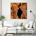 Orange Gold Agate Texture 04 by Isabel Muñoz on GIANT ART - orange digital painting