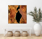 Orange Gold Agate Texture 04 by Isabel Muñoz on GIANT ART - orange digital painting