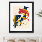 Koi Fish Japan Red Blue Illustrations by Edo Agus Setiawan on GIANT ART - yellow photo illustration