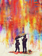 Enfants sous la pluie by Johann Brangeon on GIANT ART - white digital painting