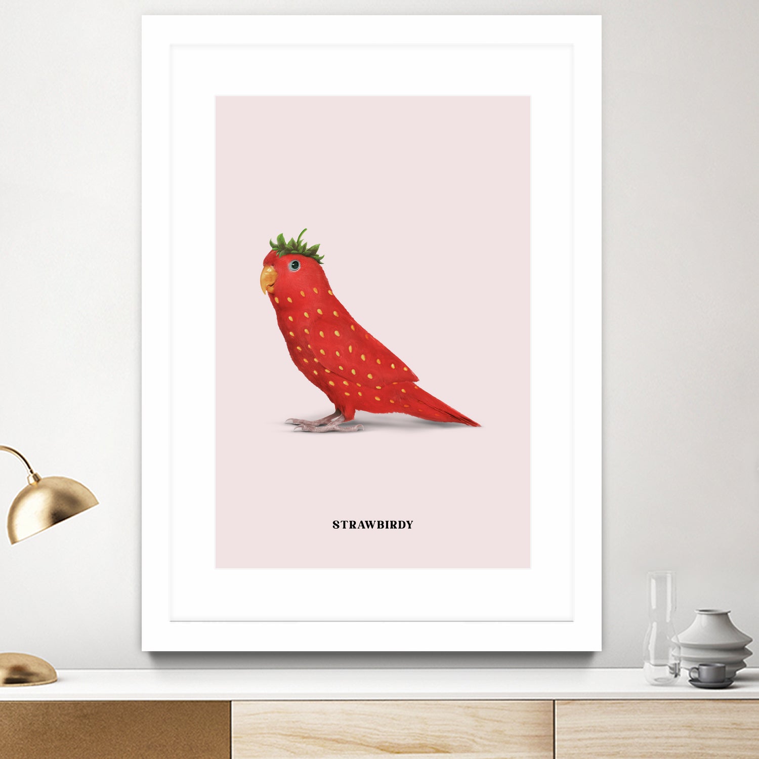 Strawbirdy by Jonas Loose on GIANT ART - red photo manipulation