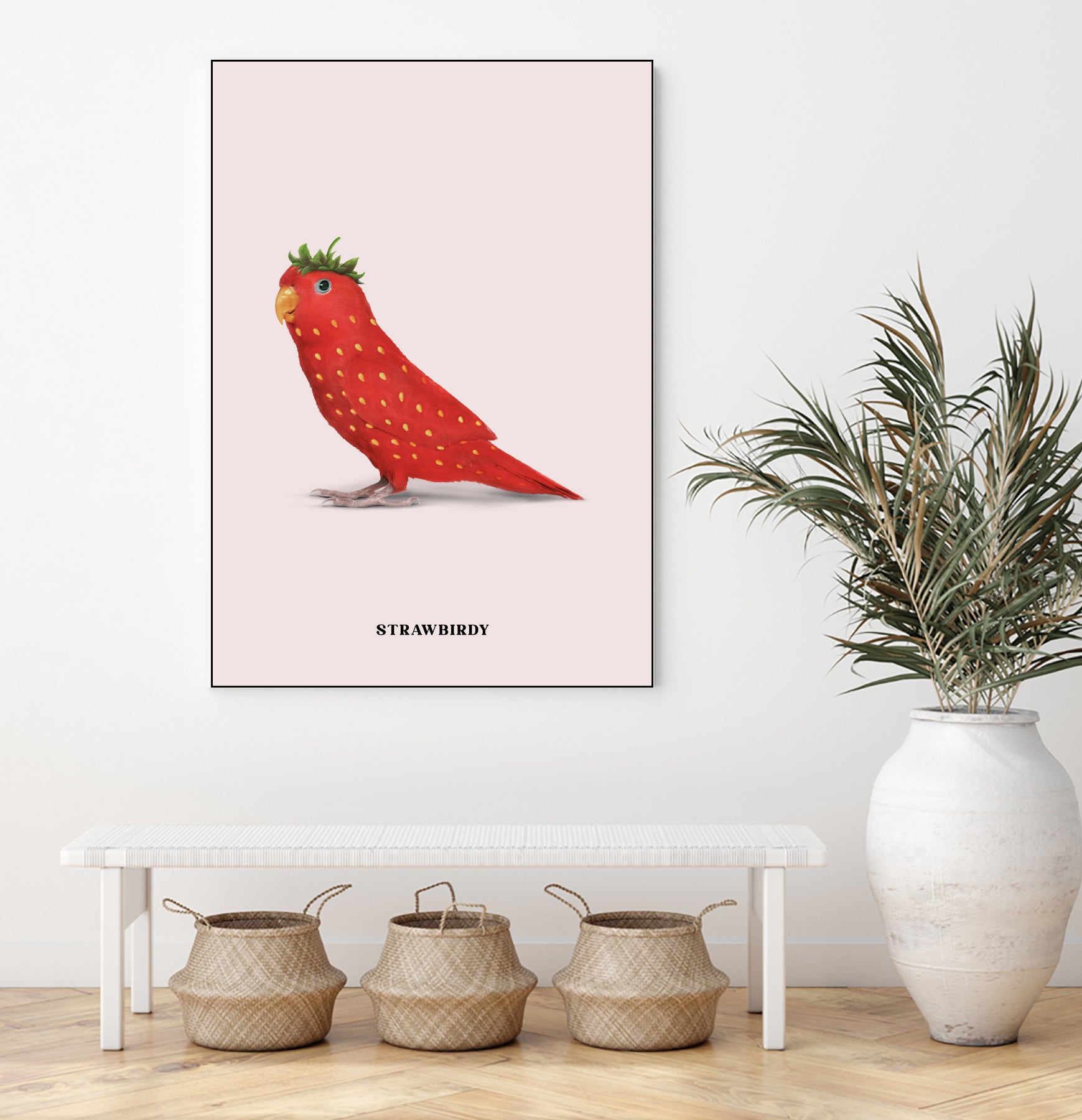 Strawbirdy by Jonas Loose on GIANT ART - red photo manipulation