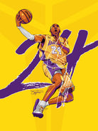 Kobe "Black Mamba" Bryant by Zildjian Magante on GIANT ART - yellow typography