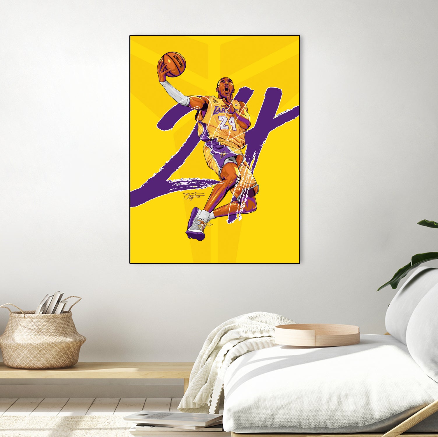 Kobe "Black Mamba" Bryant by Zildjian Magante on GIANT ART - yellow typography