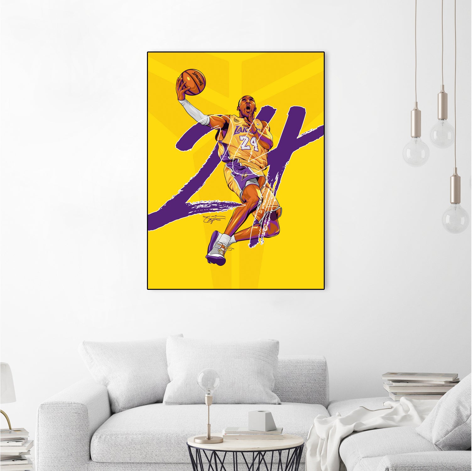 Kobe "Black Mamba" Bryant by Zildjian Magante on GIANT ART - yellow typography