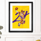 Kobe "Black Mamba" Bryant by Zildjian Magante on GIANT ART - yellow typography