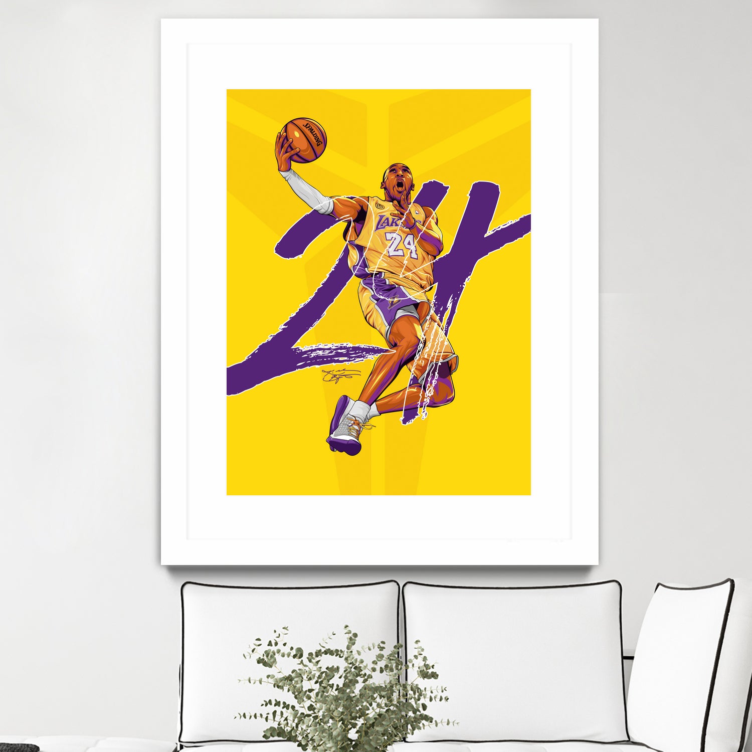 Kobe "Black Mamba" Bryant by Zildjian Magante on GIANT ART - yellow typography