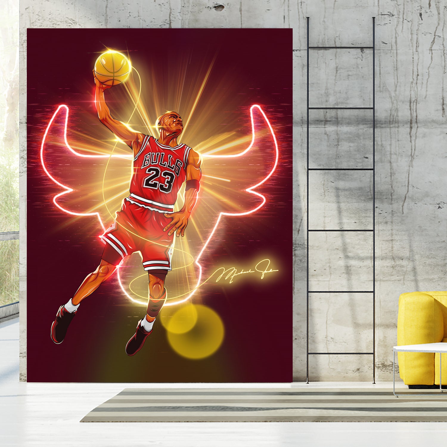 Michael "Air Jordan" Jordan by Zildjian Magante on GIANT ART - red digital drawing