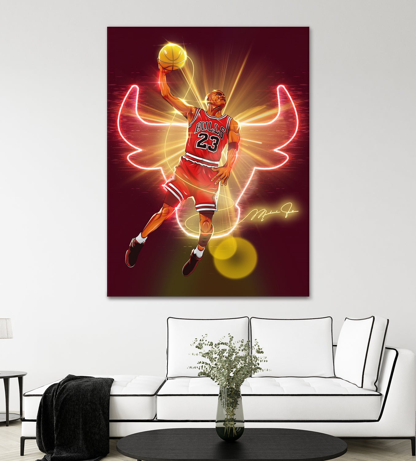 Michael "Air Jordan" Jordan by Zildjian Magante on GIANT ART - red digital drawing