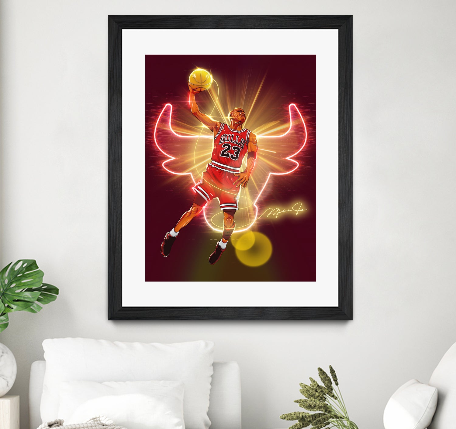 Michael "Air Jordan" Jordan by Zildjian Magante on GIANT ART - red digital drawing