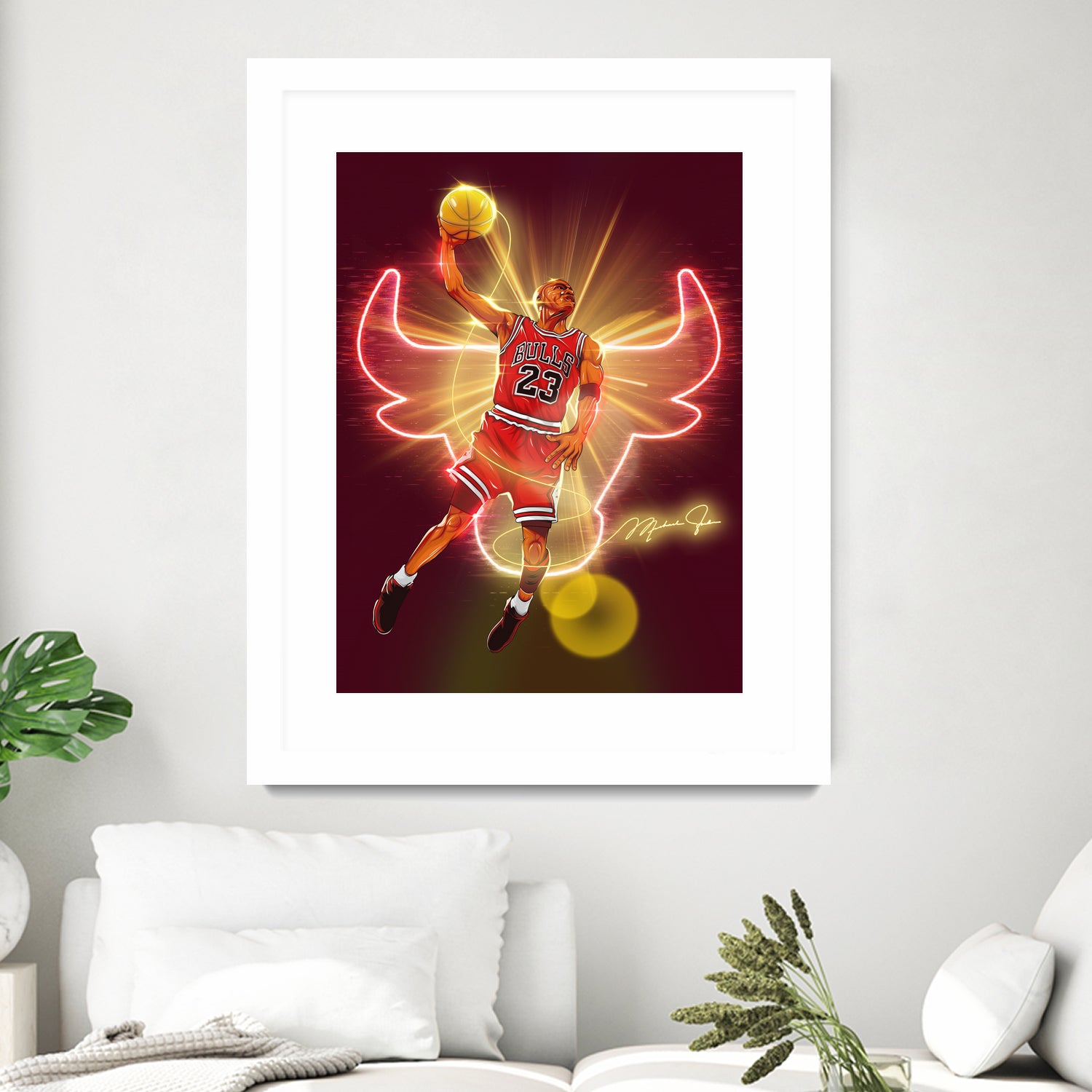 Michael "Air Jordan" Jordan by Zildjian Magante on GIANT ART - red digital drawing