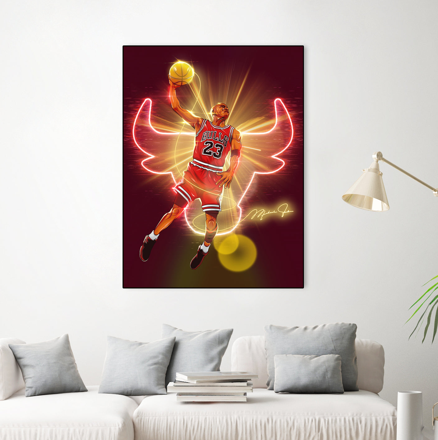 Michael "Air Jordan" Jordan by Zildjian Magante on GIANT ART - red digital drawing