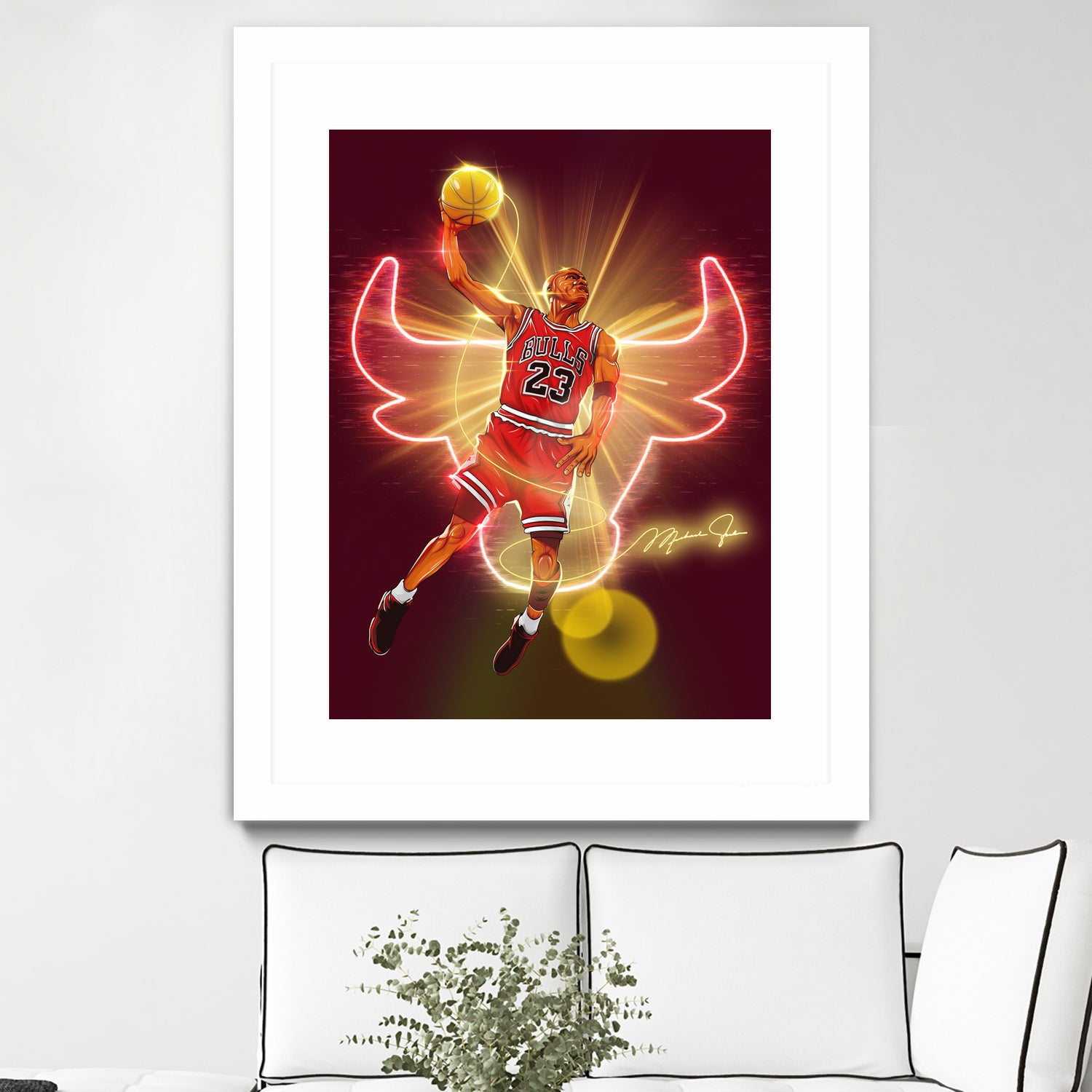 Michael "Air Jordan" Jordan by Zildjian Magante on GIANT ART - red digital drawing