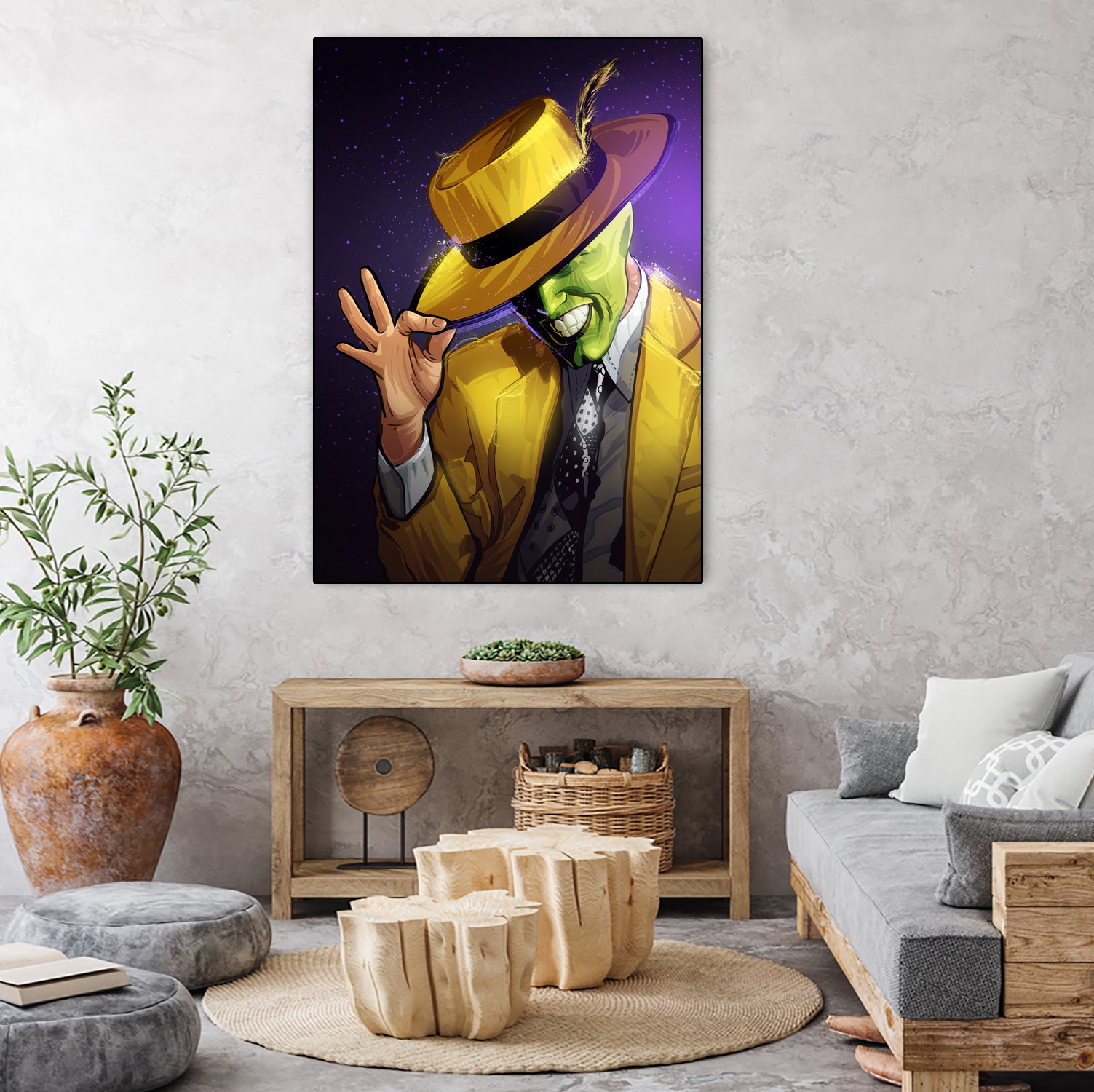 The Mask by Nikita Abakumov on GIANT ART - yellow digital painting