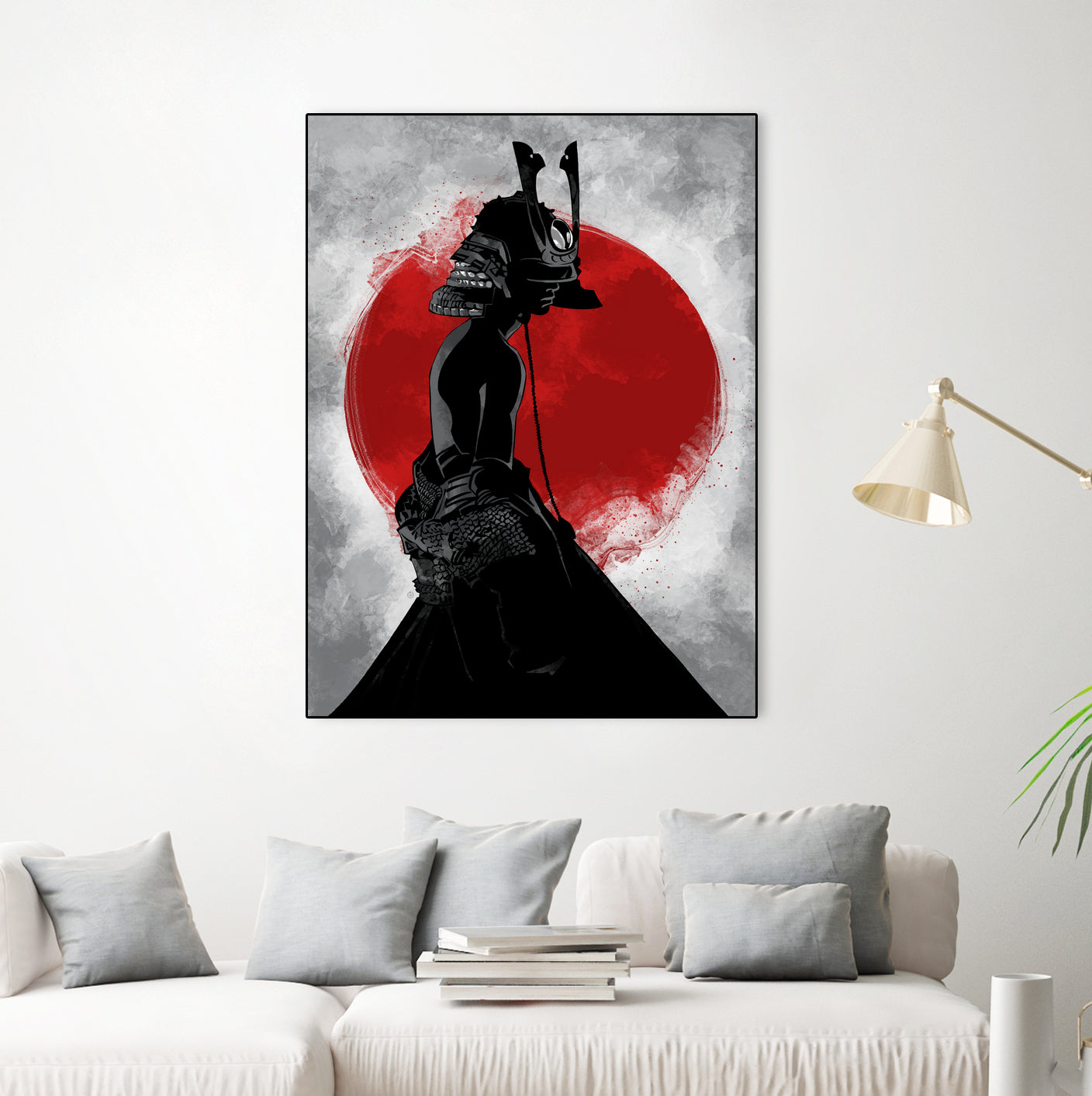 Samurai Girl by Nikita Abakumov on GIANT ART - red digital painting