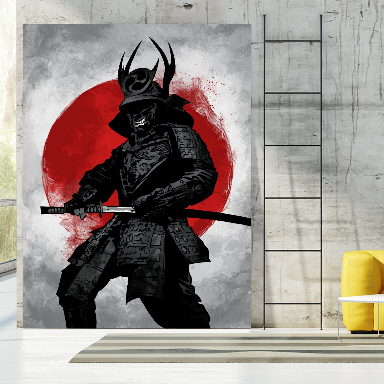 Samurai by Nikita Abakumov on GIANT ART - red digital painting