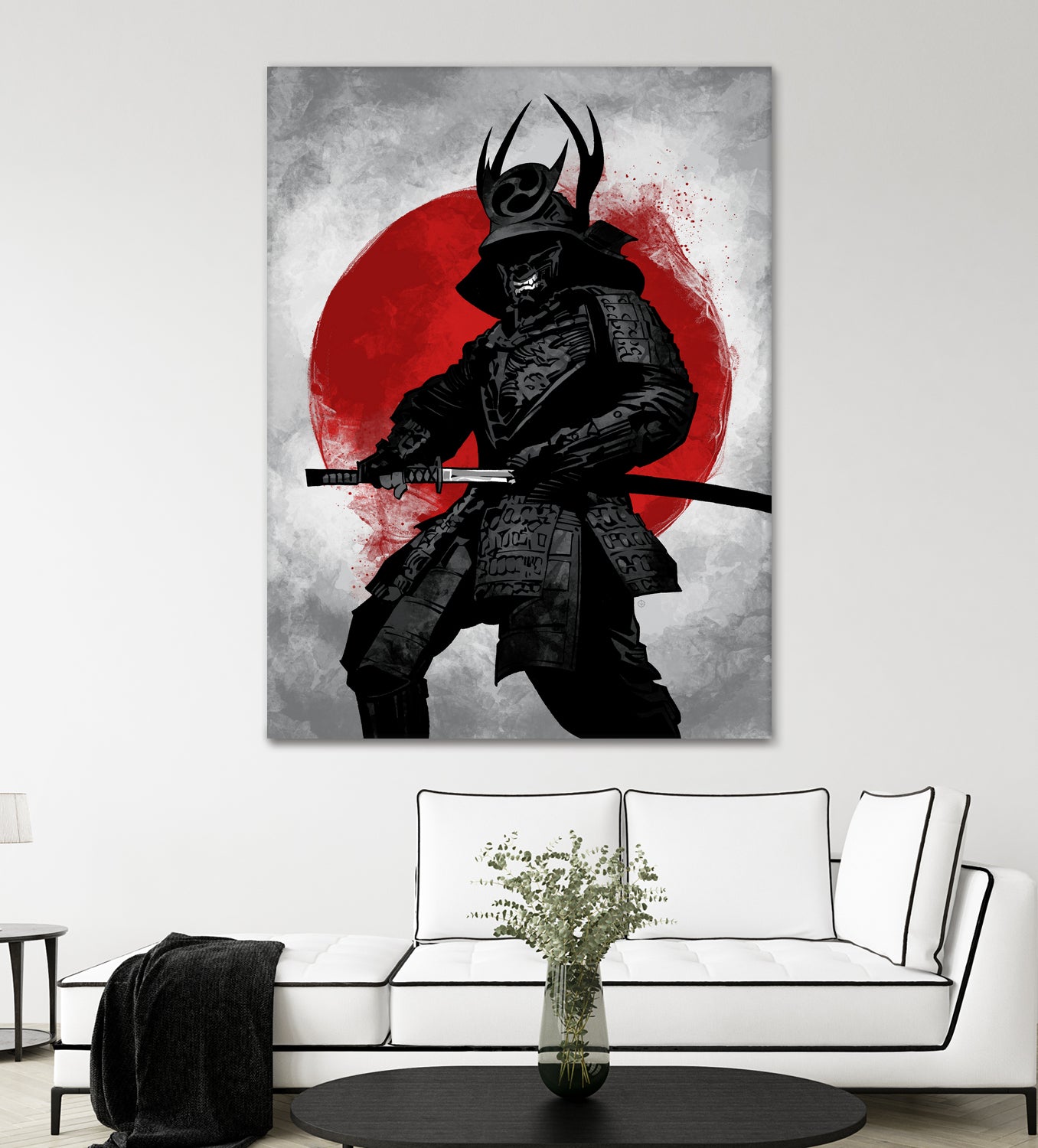 Samurai by Nikita Abakumov on GIANT ART - red digital painting