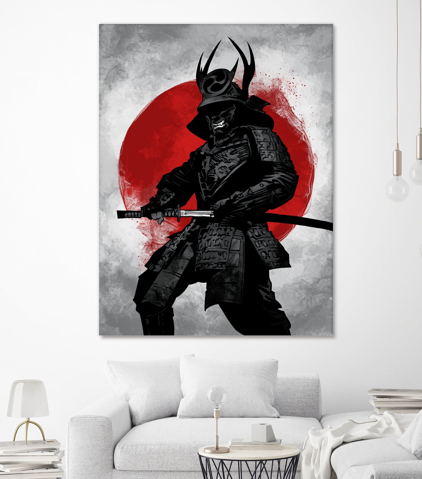 Samurai by Nikita Abakumov on GIANT ART - red digital painting