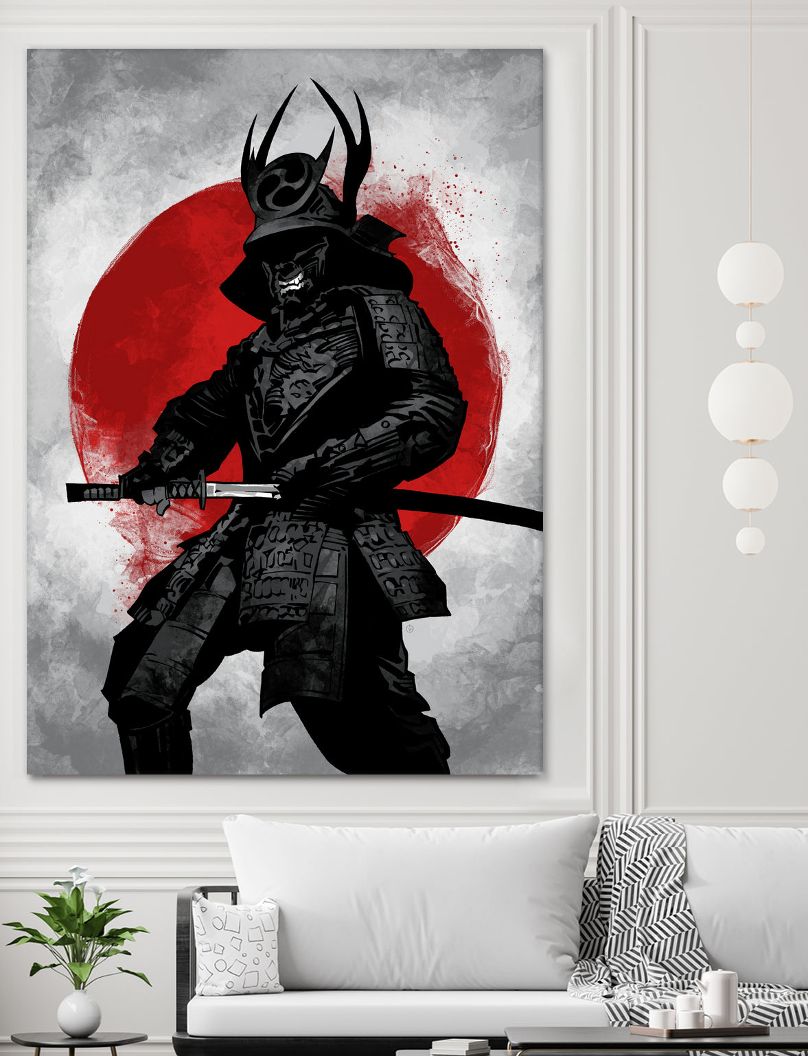 Samurai by Nikita Abakumov on GIANT ART - red digital painting