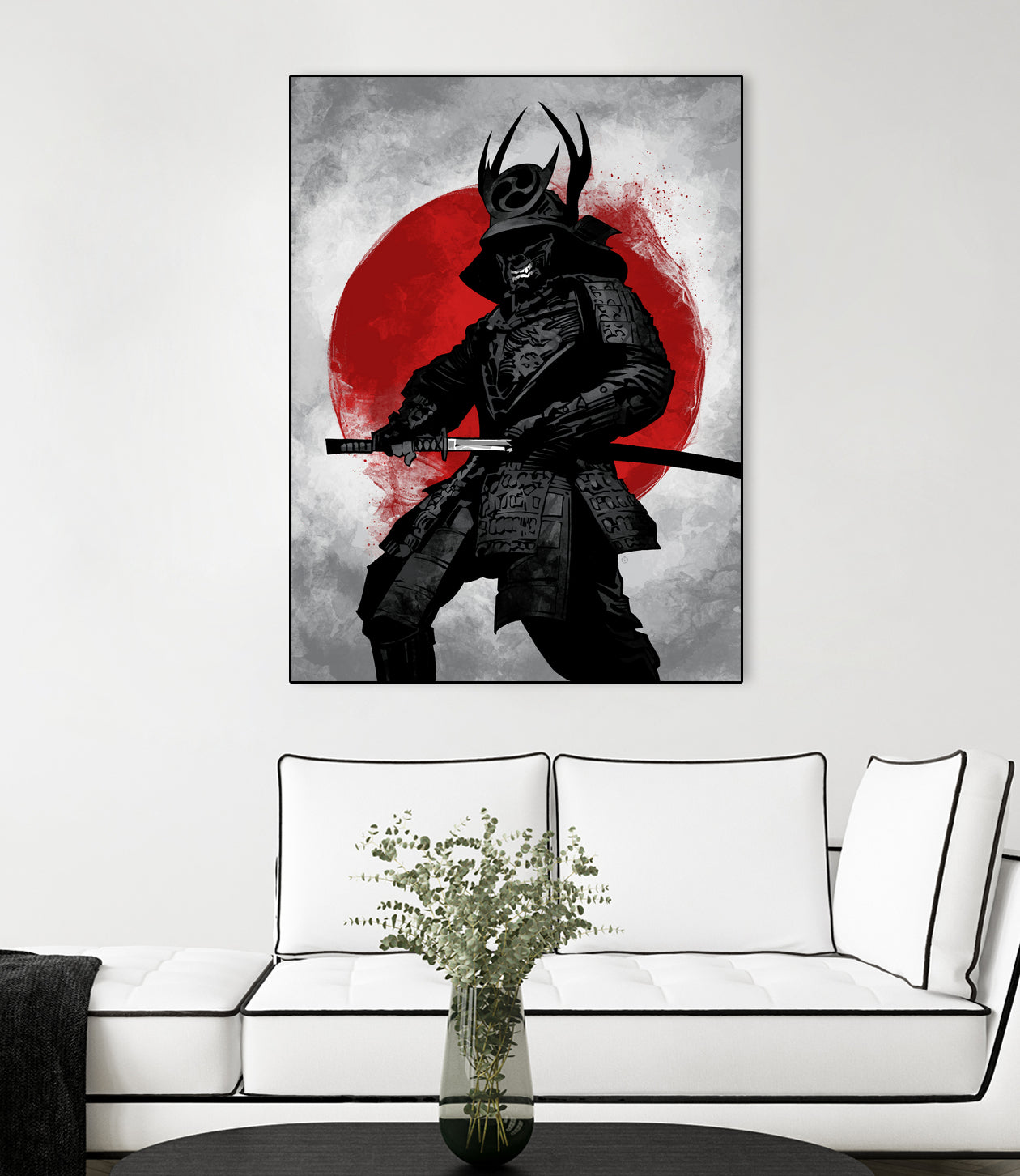 Samurai by Nikita Abakumov on GIANT ART - red digital painting