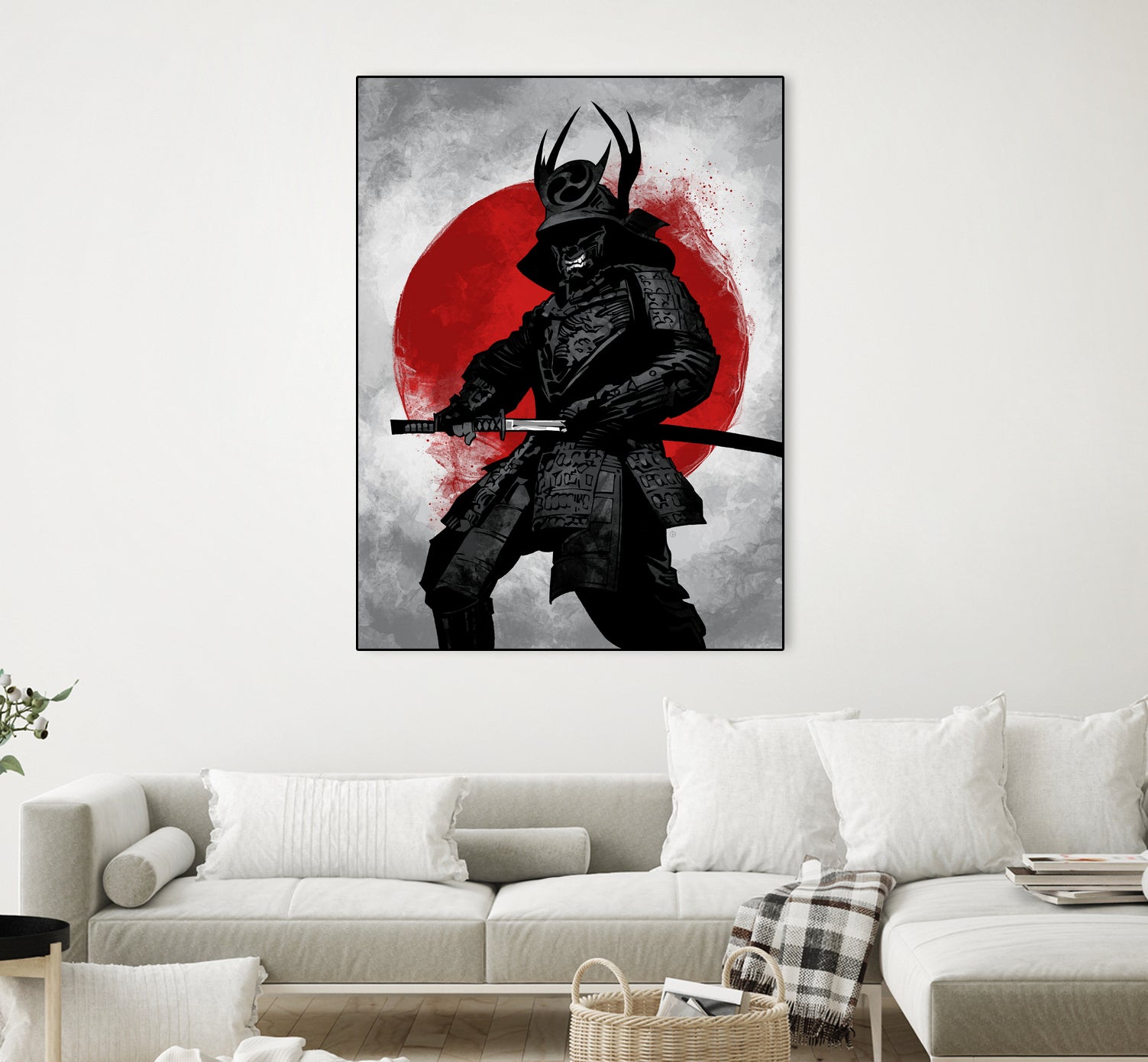 Samurai by Nikita Abakumov on GIANT ART - red digital painting