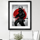 Samurai by Nikita Abakumov on GIANT ART - red digital painting