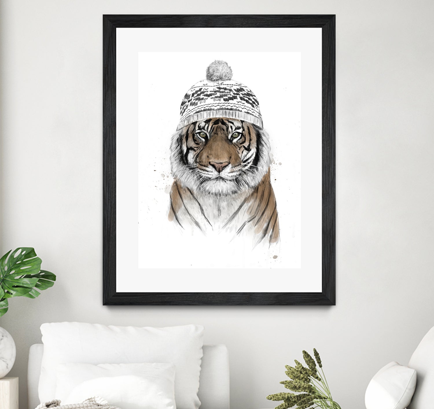 Siberian tiger by Solti Balázs on GIANT ART - white digital painting