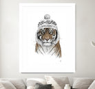 Siberian tiger by Solti Balázs on GIANT ART - white digital painting