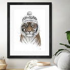 Siberian tiger by Solti Balázs on GIANT ART - white digital painting