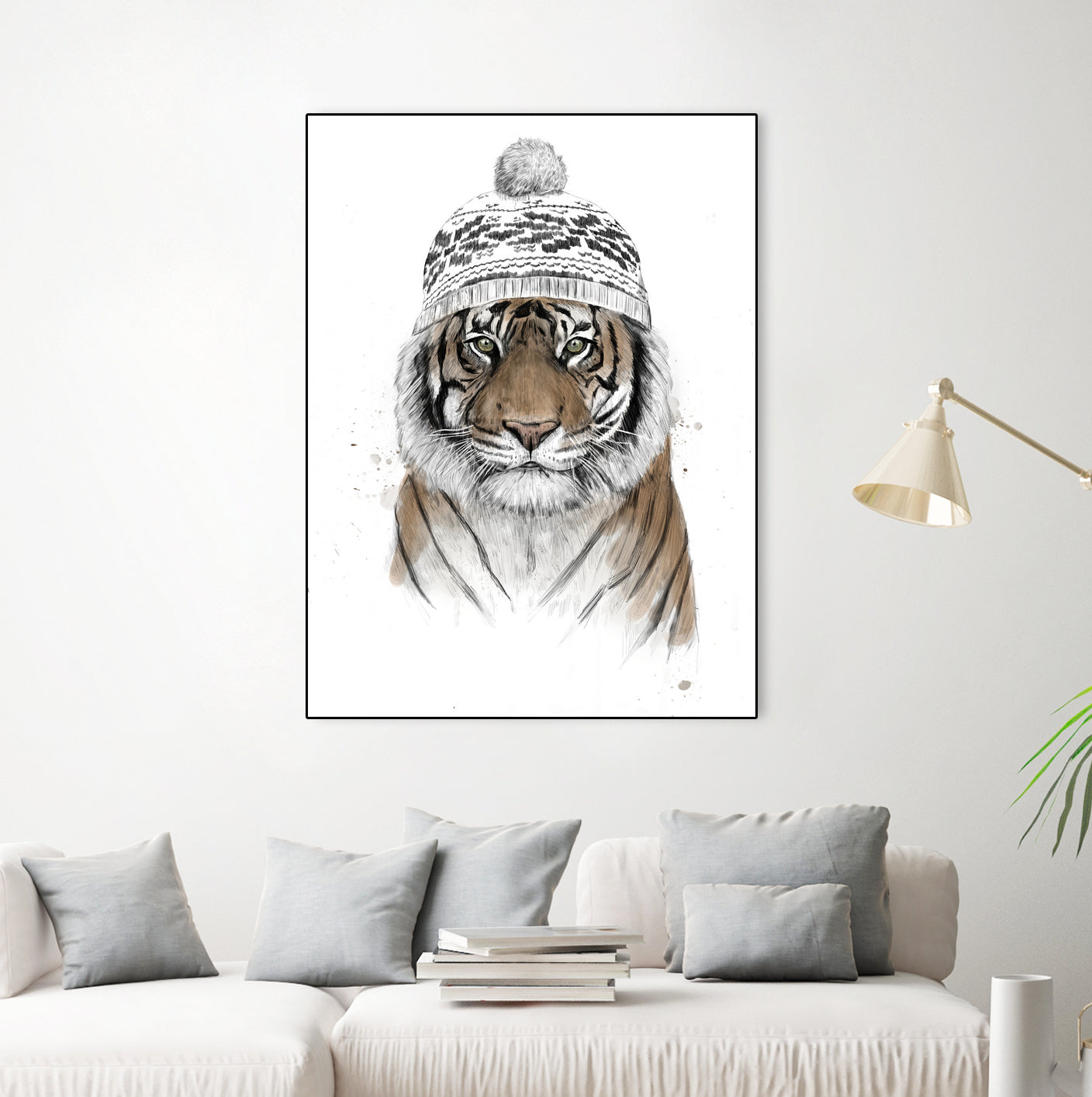 Siberian tiger by Solti Balázs on GIANT ART - white digital painting